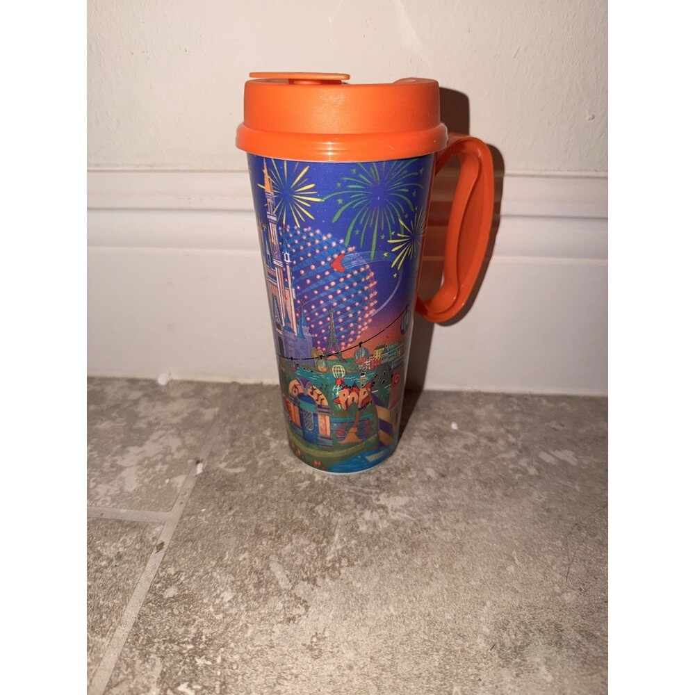 Walt Disney Parks 2024 Resort Parks Refill Travel Tumbler Mug Cup Whirley Orange